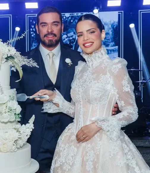 Sidney Sampaio oficializa união com Luana Sales em luxuoso casamento