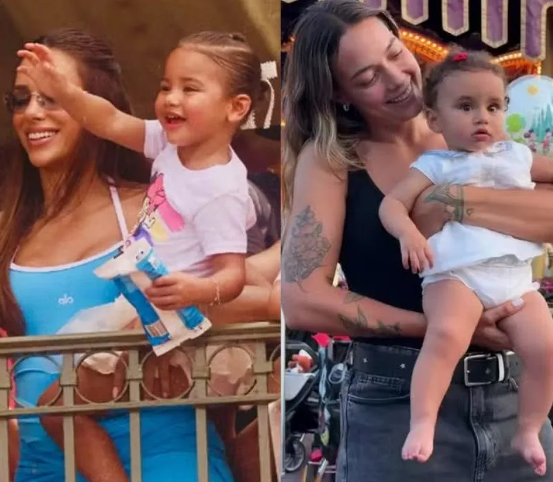 Atual e ex de Neymar se divertem juntas na Disney