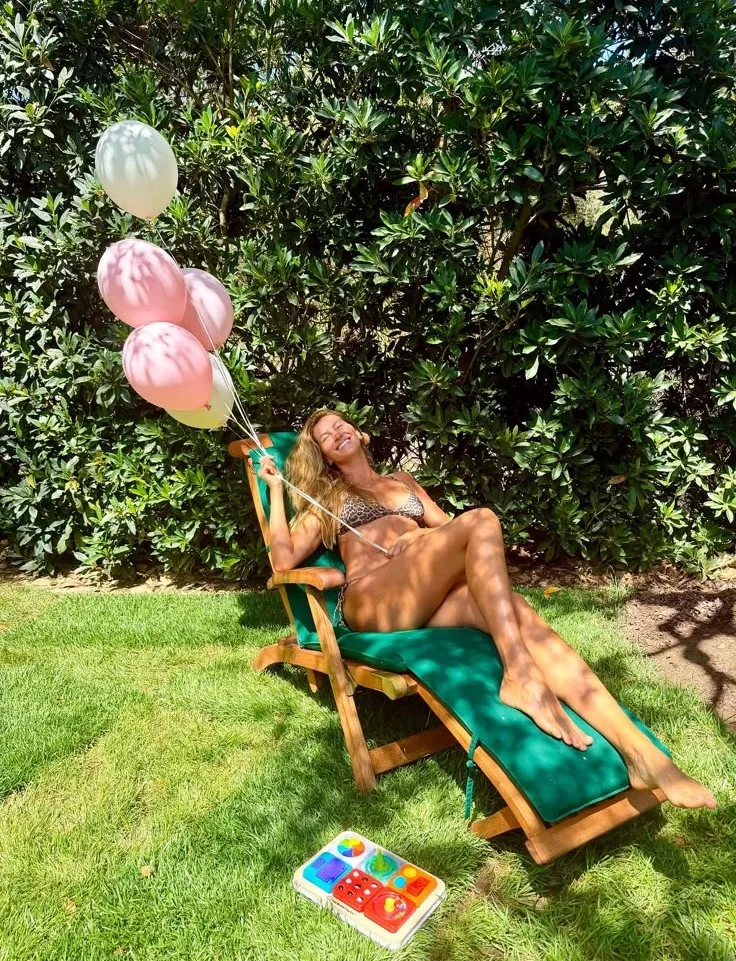 Gisele Bündchen celebra 46 anos com comemoração intimista ao ar livre