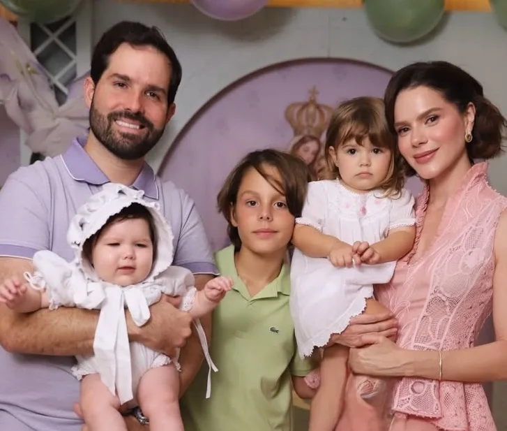 Paulinha Sampaio e Felipe Rocha celebram os sete meses da filha Celeste Maria