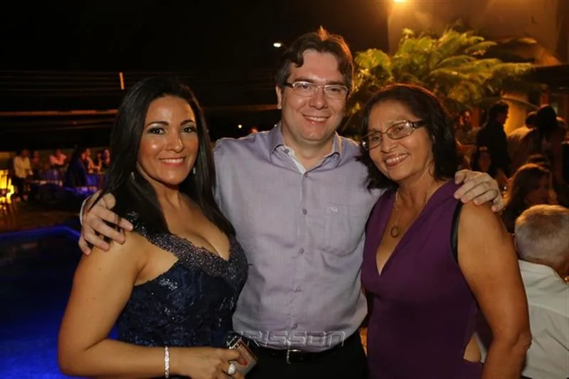Ana Cleidy Castro, André e Anamélia Mota