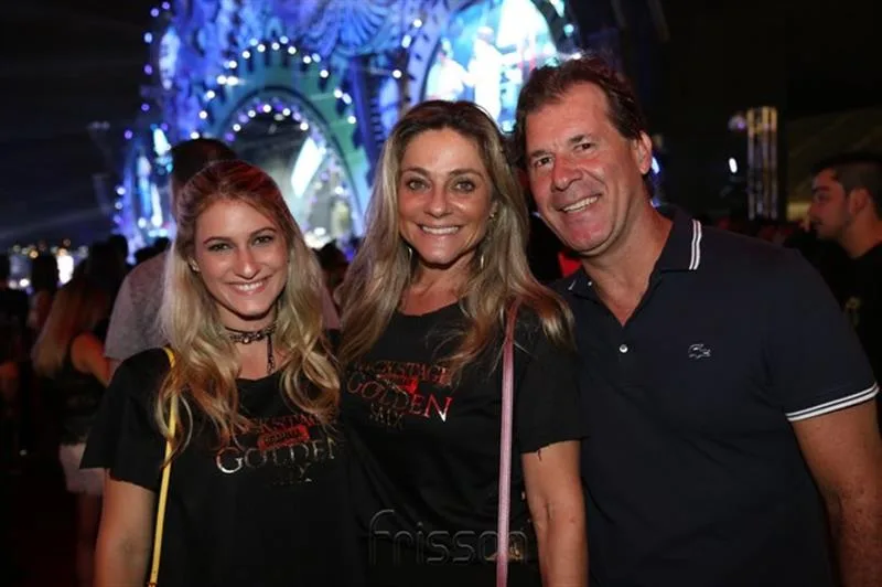 Bruna, Célia e Arthur Magalhães