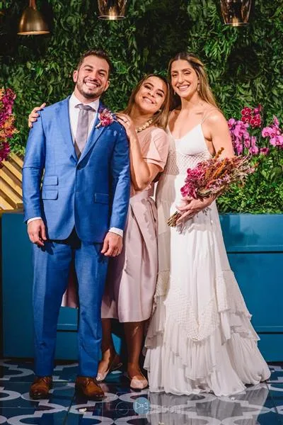 Bárbara Saunders e Pedro Cruz Lima com Viih Costa