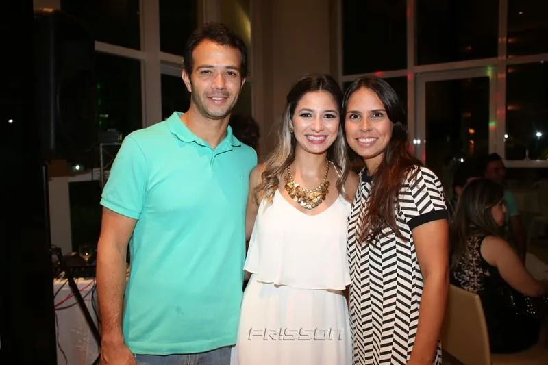 Bruno e Rafaela Campos com Jamila Araújo