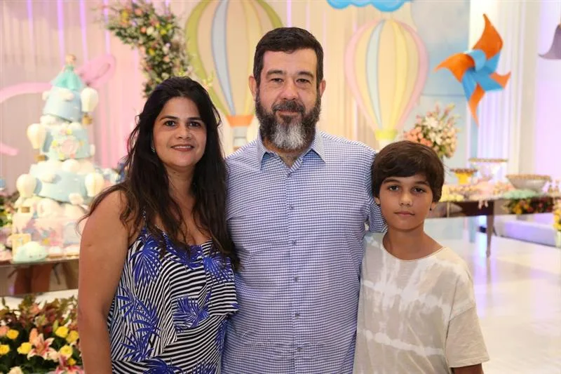 Adriana, Gustavo e Pedro Rique