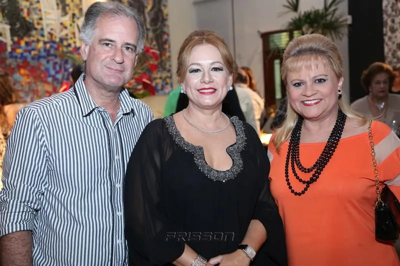 Arthur e Excelsa Costa Lima com Sarah Philomeno