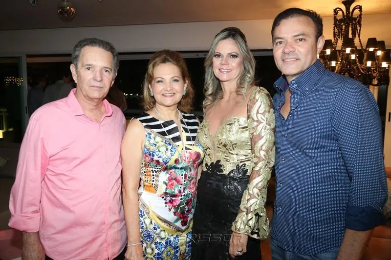 Cláudio e Lenise Rocha, Layla e Guilherme Fujita