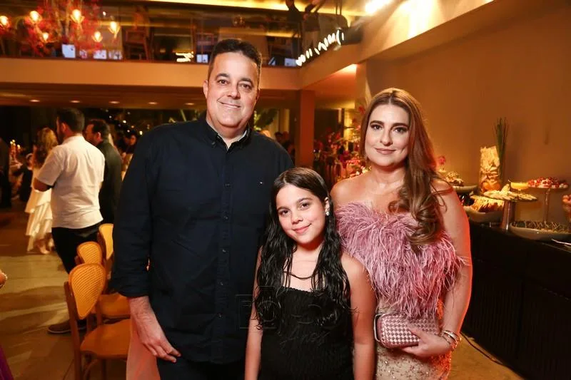 André Aguiar, Maria Victória e Michelli Aguiar