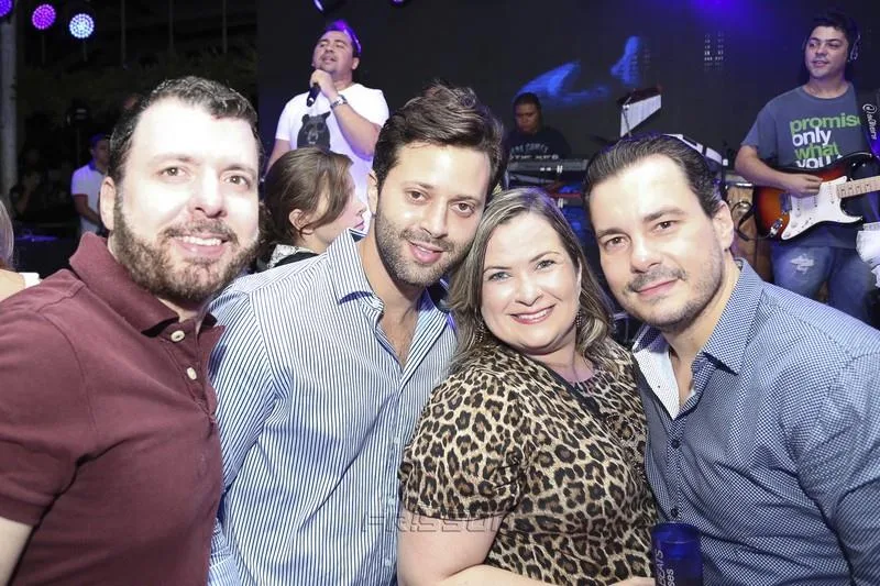 César Martins, Daniel Eleutério, Briane de Castro e Miguel Filho