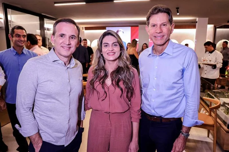 Fernando Amorim, Denise Carrá e Gustavo Dubeux
