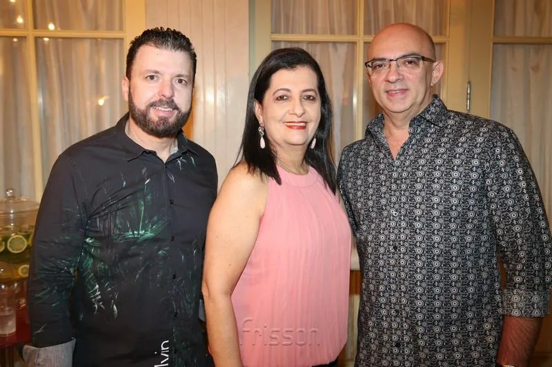 Cesar Martins, Fátima Serpa e Manu Gomes