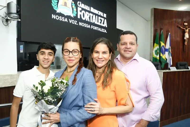 João, Michelle, Luciana e Augusto Borges