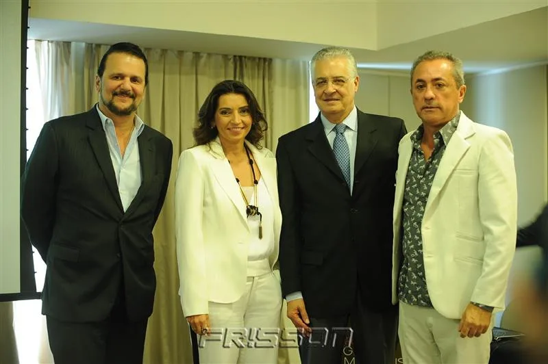 Adrísio Câmara, Márcia Travessoni, Orlando Marques e Chico Gualbernei