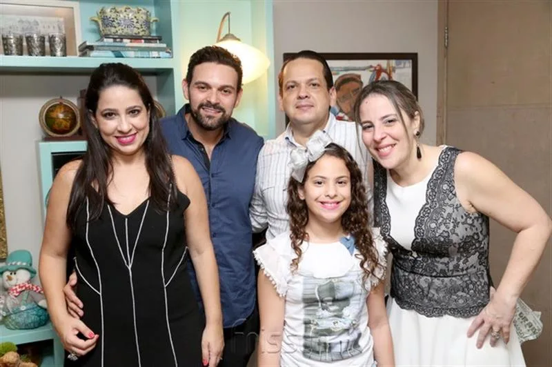 Anelise, Clóvis Holanda, Marcus, Giovanna e Natalia Lage