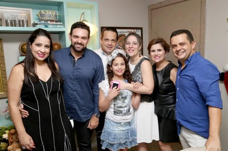Anelise, Clóvis Holanda, Marcus, Giovanna, Natalia Lage, Micheline e Germano Albuquerque