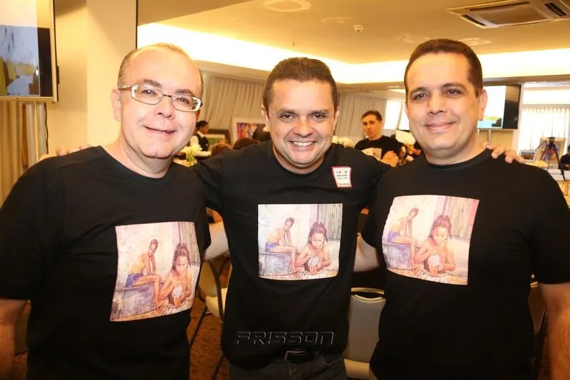 Alessandro e Germano Belchior com Germano Albuquerque