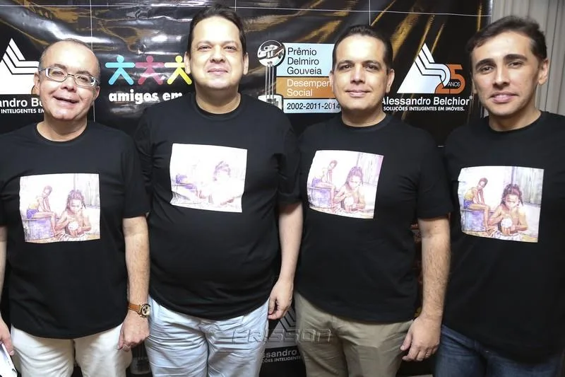 Alessandro, Germano e Delano Belchior com Marcus Lage
