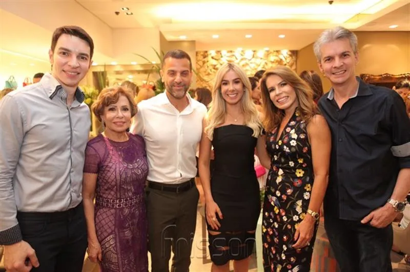 Andre, Tani Albuquerque, Alexandre Birman, Priscila Silva, Maira Silva e Claudio Brito