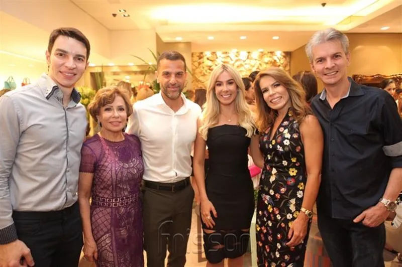 Andre, Tani Albuquerque, Alexandre Birman, Priscila Silva, Maira Silva e Claudio Brito