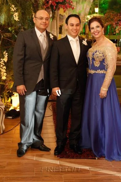 Adriano, João Victor e Gena Fiúza