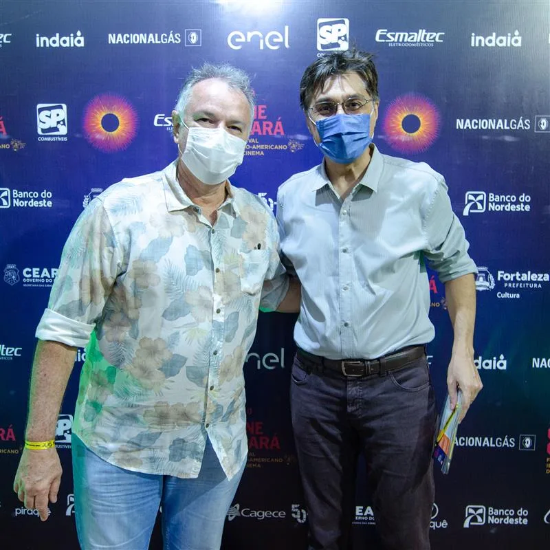 Wolney Oliveira (Diretor do Cine Ceará) e Hugo Figueirêdo (Presidente da CEGÁS) _Foto Luiz Alves