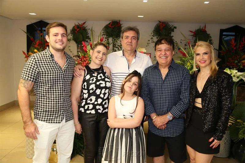 Andrea, Gutemberg, Sofia e João Neto Menezes, Cleto Gomes e Sheila Melo