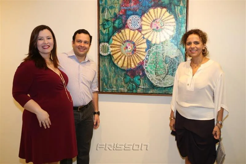 Aline, Igor Barroso e Beatriz Milhazes