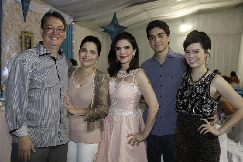 Célio e Evelucia Melo Fabiana Lustosa, Fernando e Beatrice Melo