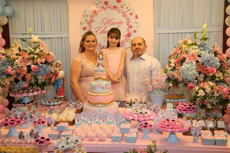 Rosângela, Maria Eduarda e Paulo Henrique Aguiar