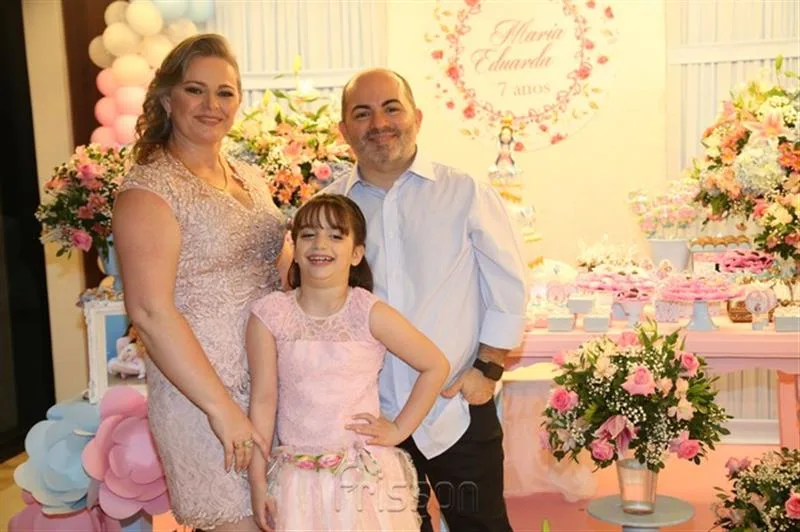 Rosângela, Maria Eduarda e Paulo Henrique Aguiar