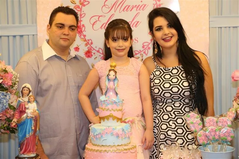 Adriano Aguiar, Maria Eduarda Linhares e Luana Aguiar