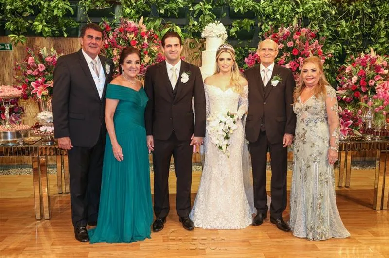 Antônio, Fátima e Vitor Baquit, Nayara, Tito e Betinha Sampaio