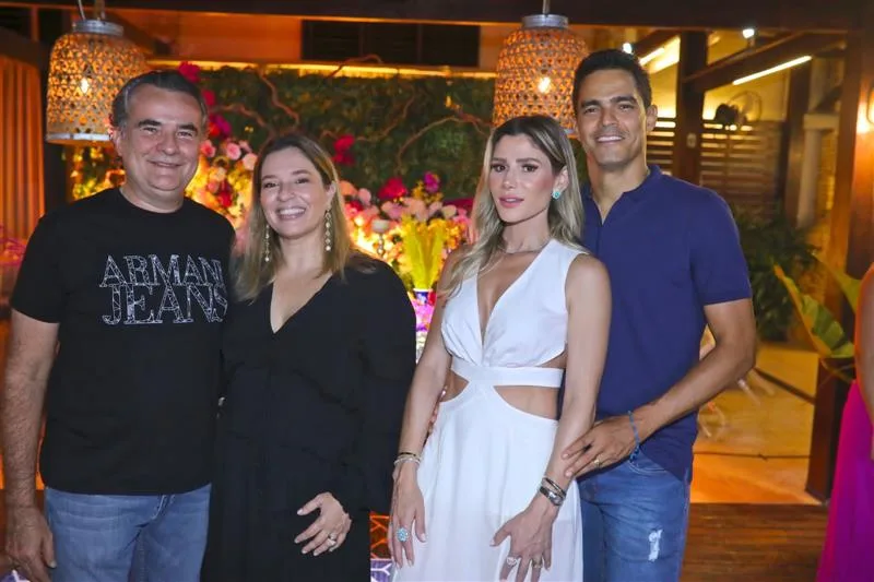 Luís Carlos e Ana Cláudia Lima, Patrícia Jereissati e Glauco Holanda