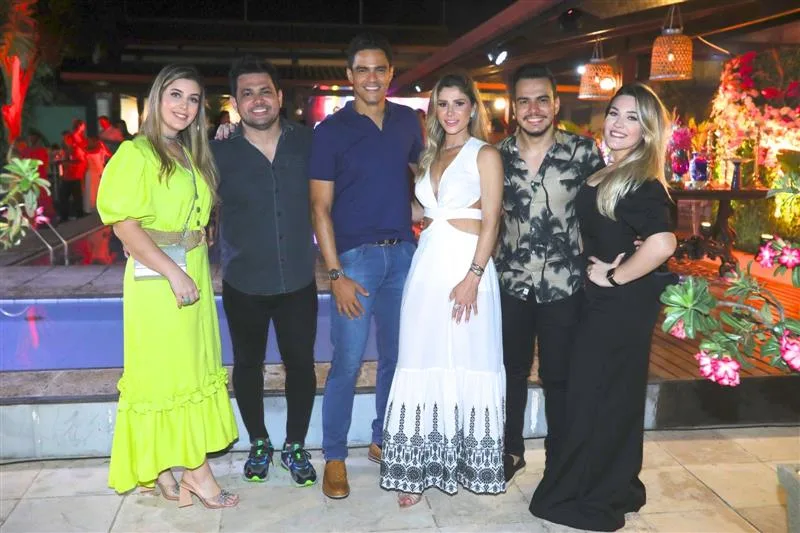 Camila Rosseti, Luís Marcelo, Glauco Holanda e Patrícia Jereissati, Gabriel e Ianca Maragoni