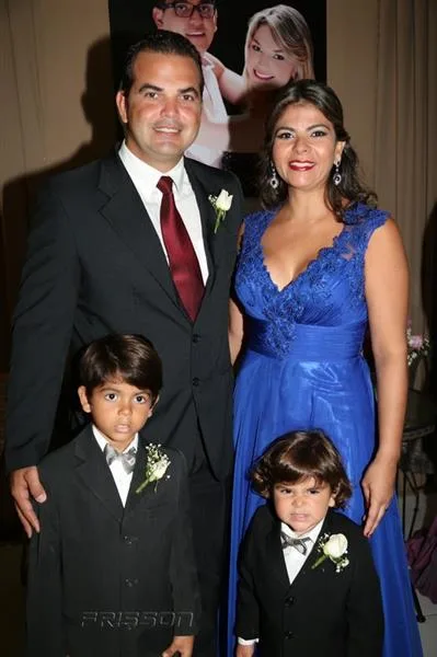 Benício, Arthur, Leonardo e Nacha Jordão