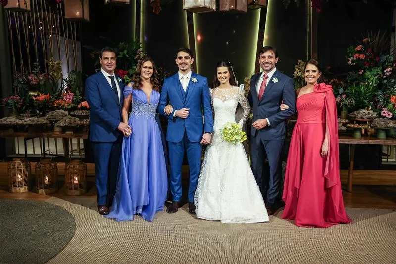Alexandre, Ivana Bezerra, Gabriel Sanford, Lize Bezerra, Guilherme Samapaio e Denise Sanford