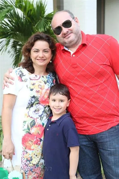 Andréa, Davi e Geraldo Santos