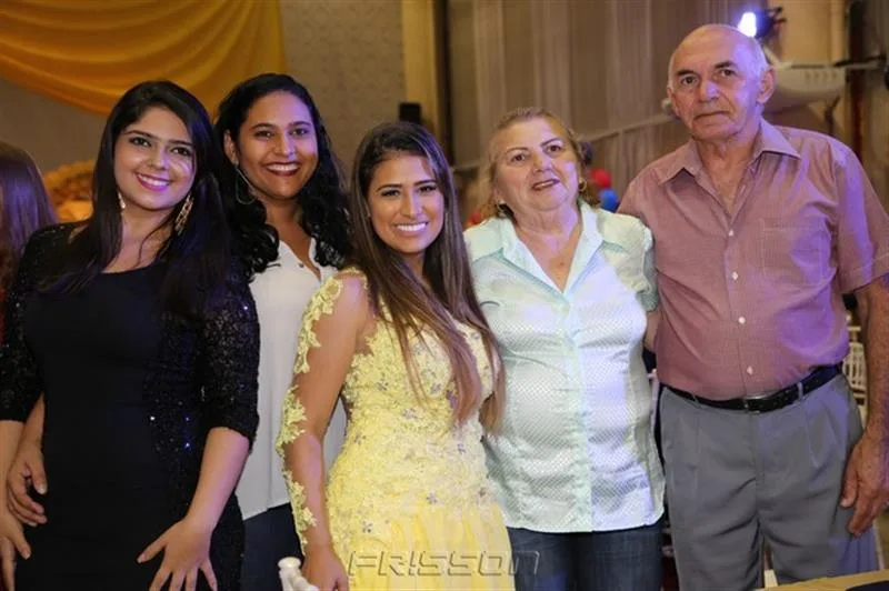Debora Lima, Najila Diniz, Simone, Celia e Francisco Diniz