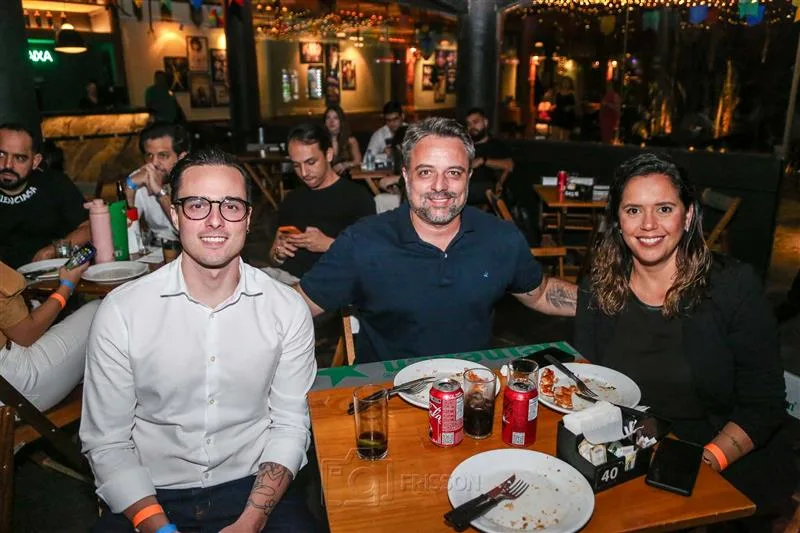 Frederico, Fabio e Michelle Sampaio