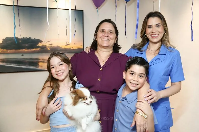 Chloe Sabóia, Fernanda Silva, Benjamin Sabóia e Louise Sabóia