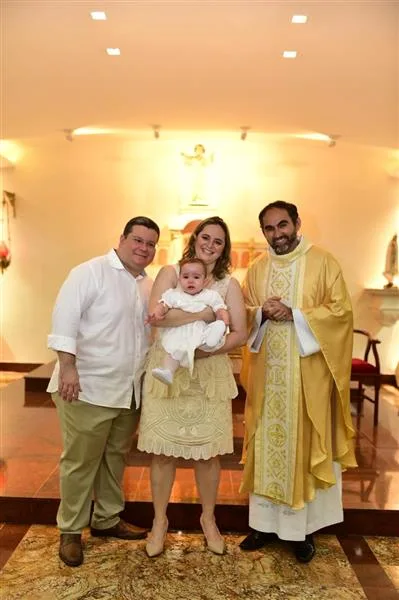 Fernando Dias, Laura Mota, Maria Fernanda e Frei Ricardo