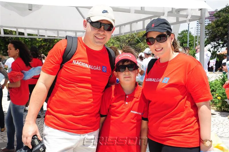 André, Davi e Fabiana Valentim