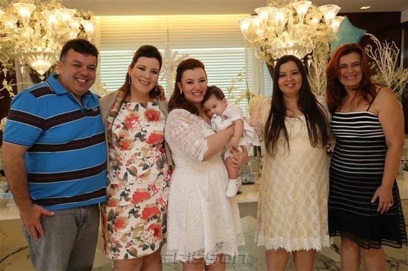 Alexandre, Livia, Aline, Victor, Adriana e Auxiliadora Félix