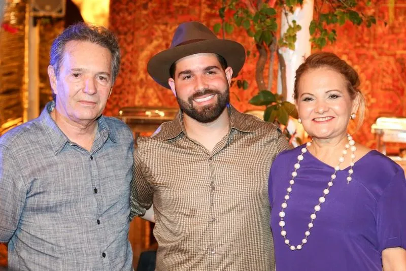 Cláudio, Felipe e Lenise Rocha