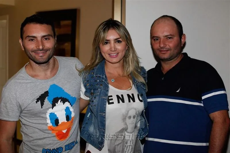 Diego, Jaqueline e Rodrigo Maia
