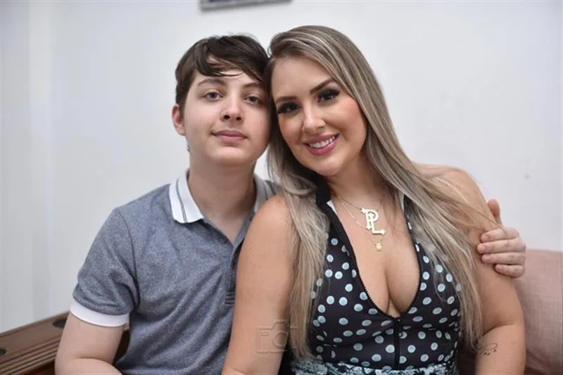 Patrícia Leitte e filho, David