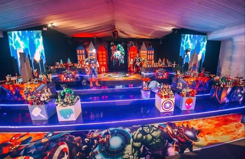 Festa Avengers para João Kennedy e Pedro Arthur, filhos de Manu e Ítalo Feitosa