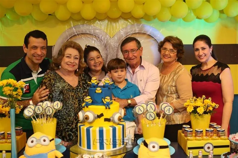 Arthur Albuquerque, Regina Marshall, Natália, Arthur, Otávio, Telma e Vivian Albuquerque