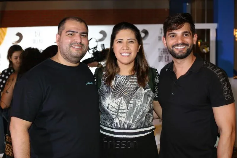 Junior Farias, Camila Matos e Arnaldo Castaldo