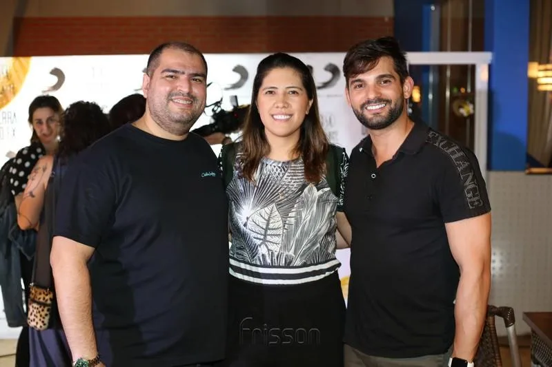 Junior Farias, Camila Matos e Arnaldo Castaldo